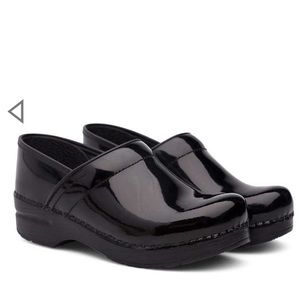 Dansko Professional Black Patent Nursing Clogs